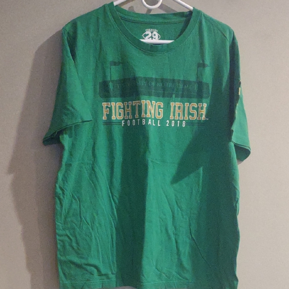 Notre Dame Fighting Irish Mens Xlg 2018 Football Alumni/Student Green T-Shirt